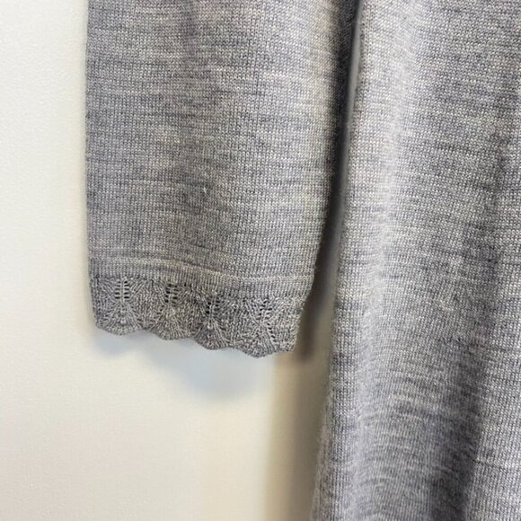 Tahari Gray Merino Wool Sweater Dress - Picture 5 of 12
